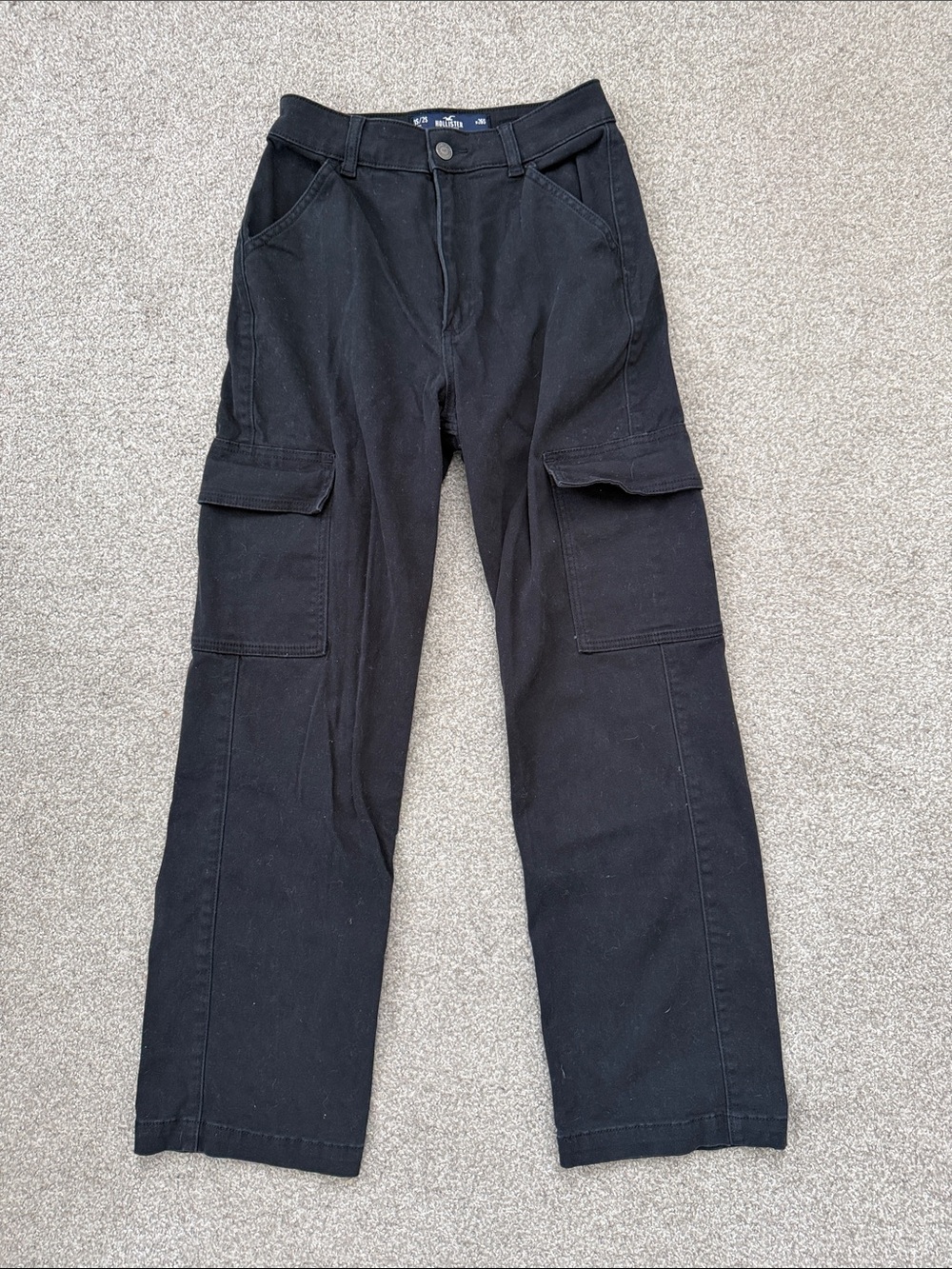 Hollister Black Women's Straight-Leg Cargo Pants